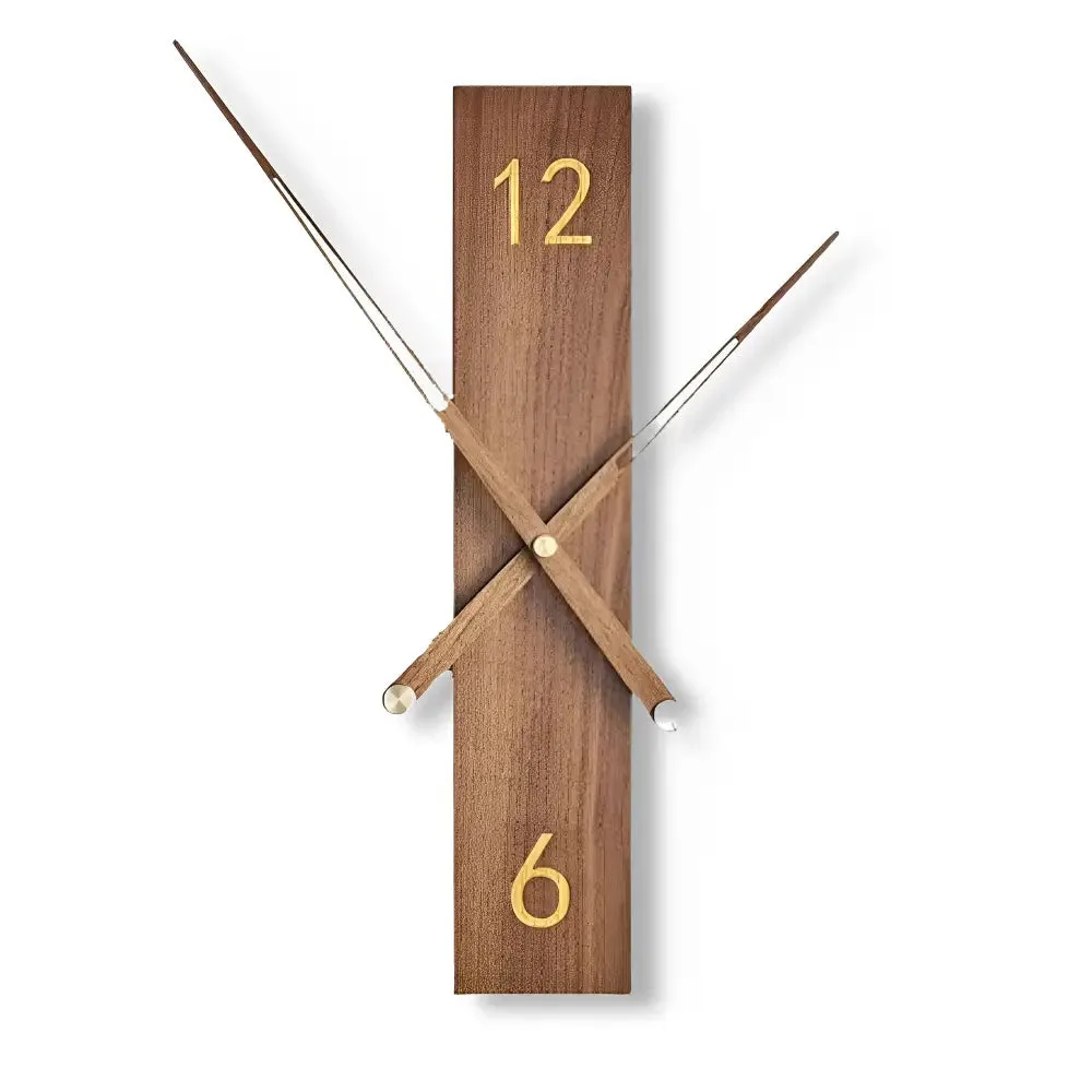 Moderne houten wandklok, massief, 34 cm of 40 cm