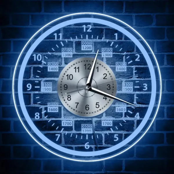Horloge Murale avec Rétro-éclairage LED