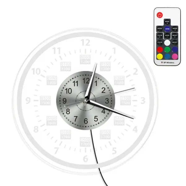 Horloge Murale avec Rétro-éclairage LED