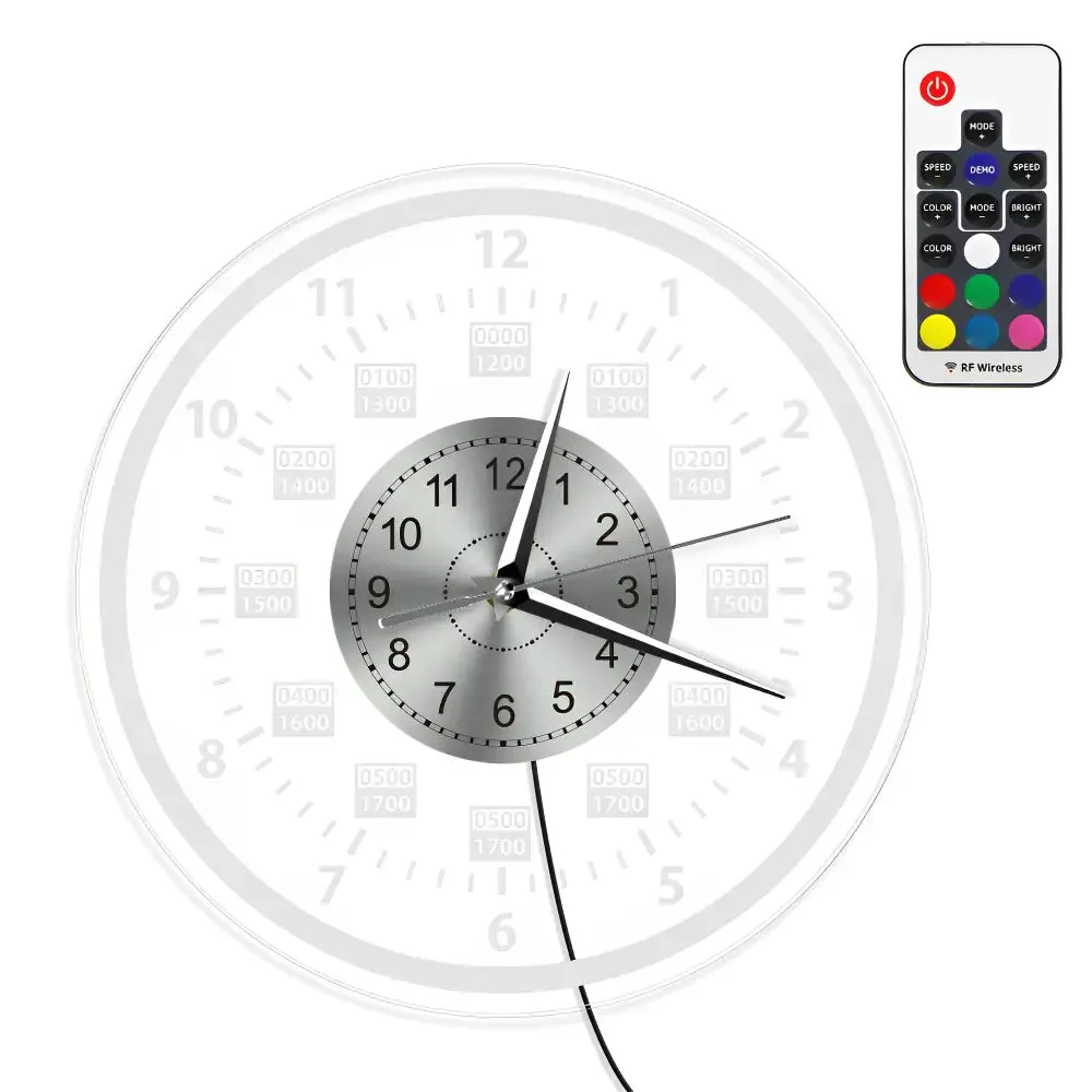 Horloge Murale avec Rétro-éclairage LED