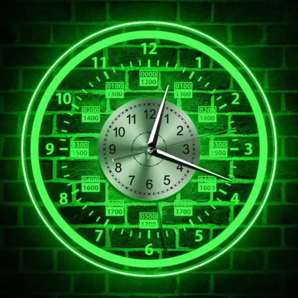 Horloge Murale avec Rétro-éclairage LED