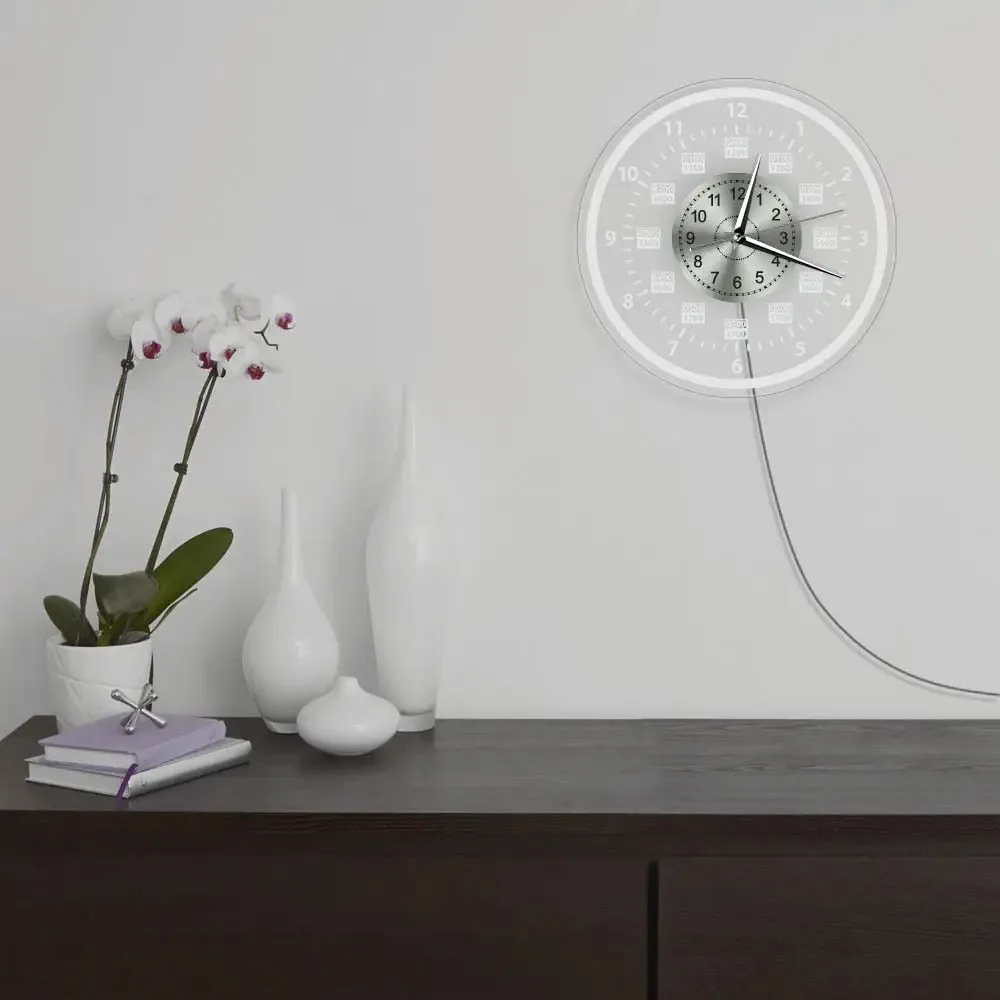 Horloge Murale avec Rétro-éclairage LED