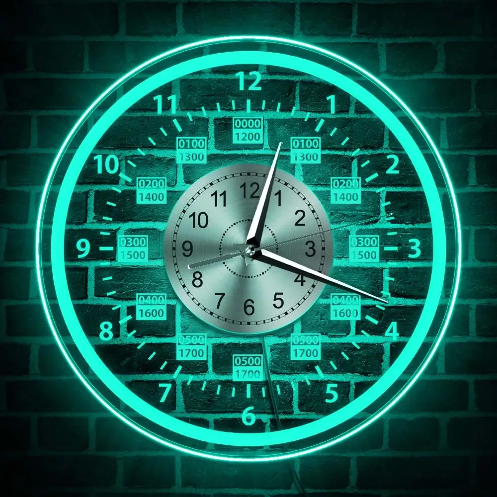 Horloge Murale avec Rétro-éclairage LED