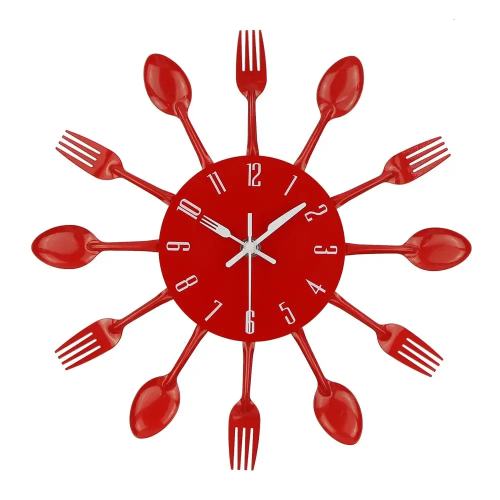 Keuken wandklok, diverse kleuren beschikbaar