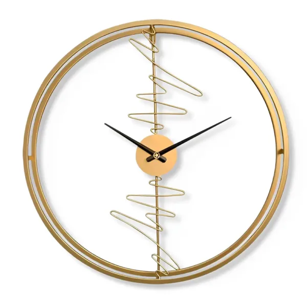 Design wandklok vierkant, zwart of goud