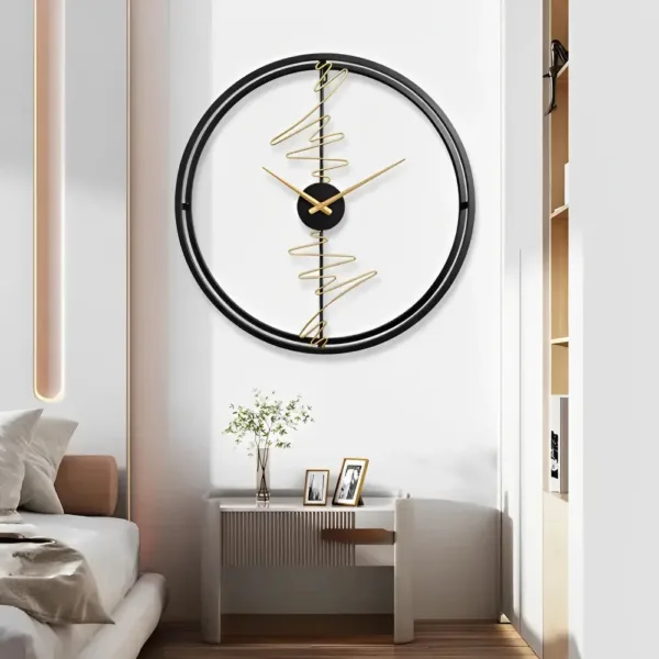 Design wandklok vierkant, zwart of goud