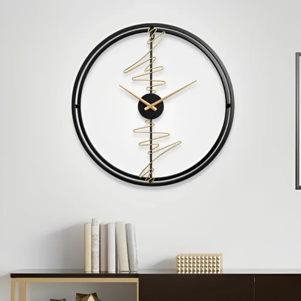 Design wandklok vierkant, zwart of goud