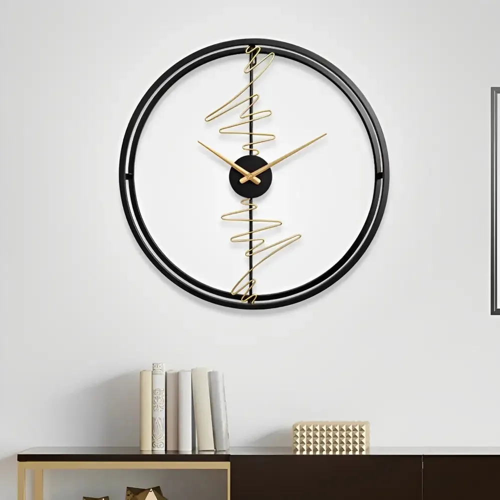 Design wandklok vierkant, zwart of goud