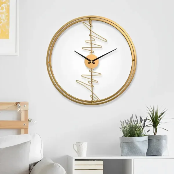 Design wandklok vierkant, zwart of goud