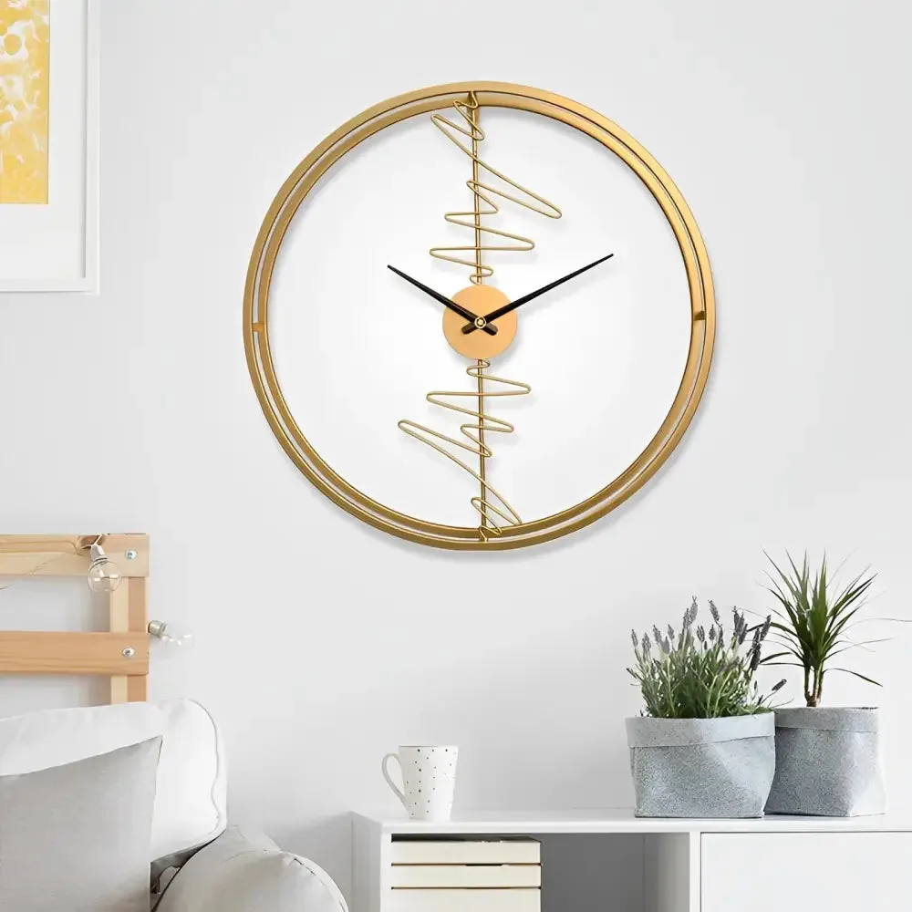 Design wandklok vierkant, zwart of goud