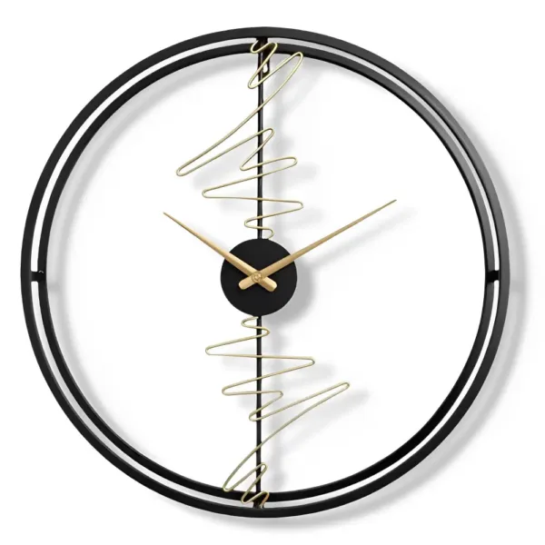 Design wandklok vierkant, zwart of goud