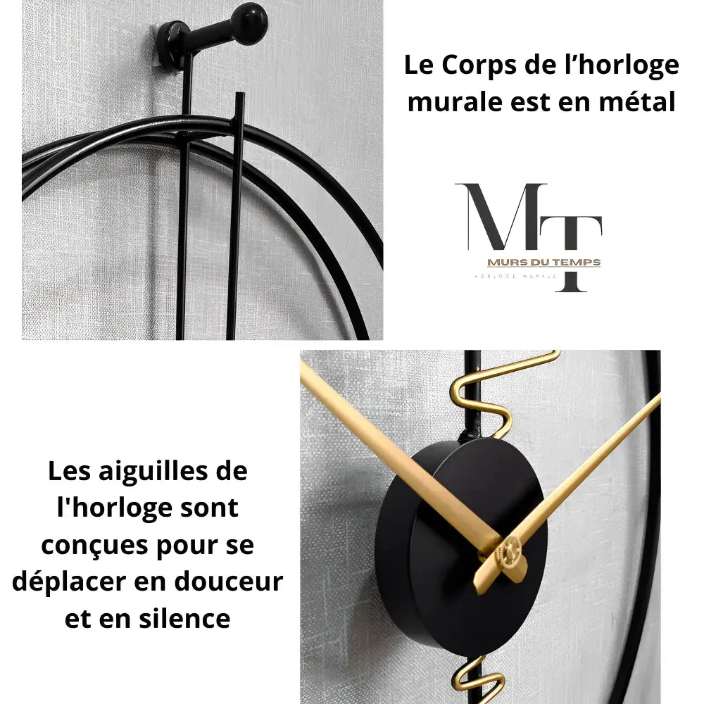 Design wandklok vierkant, zwart of goud
