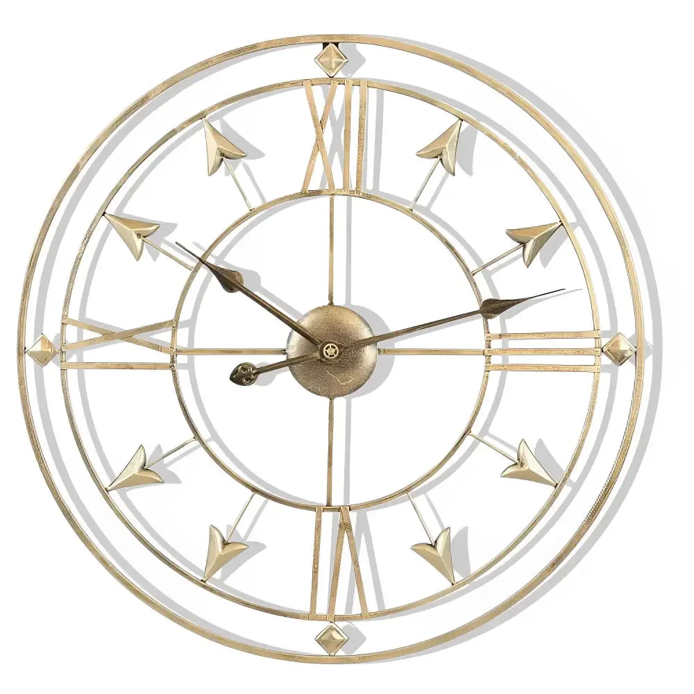 Metalen wandklokken, zwart en goud of zilver