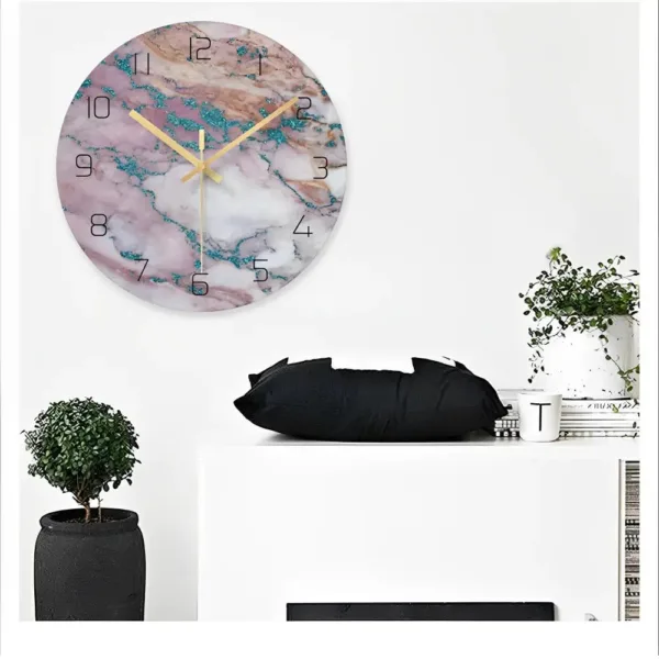 Glazen wandklok, diverse kleuren beschikbaar