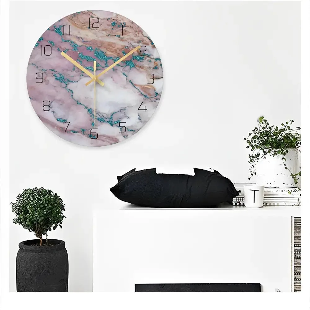 Glazen wandklok, diverse kleuren beschikbaar