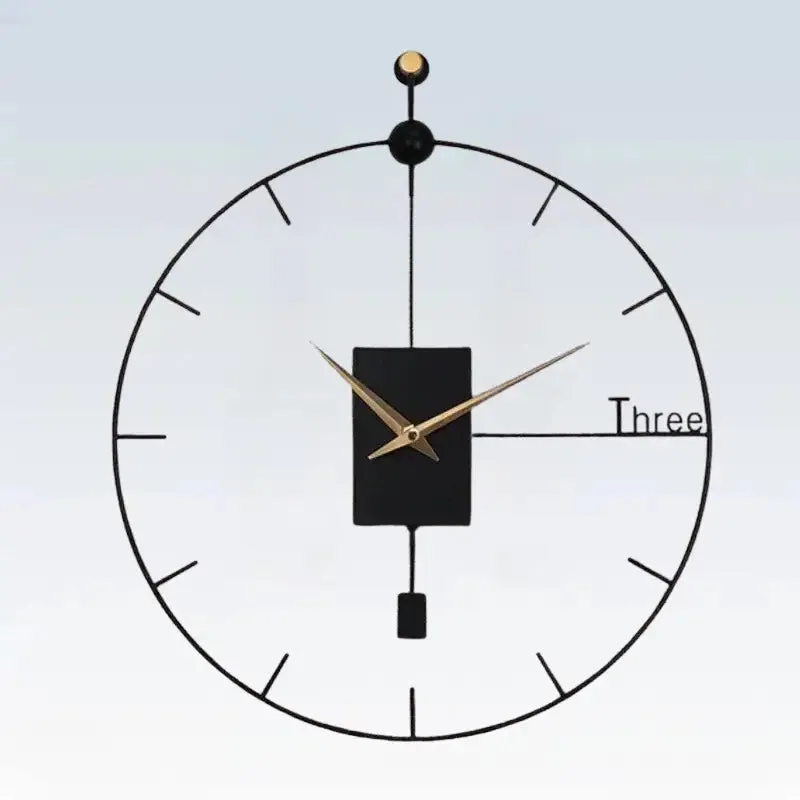 Horloge Murale Design Noire