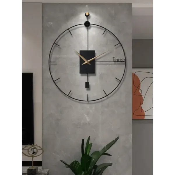 Horloge Murale Design Noire