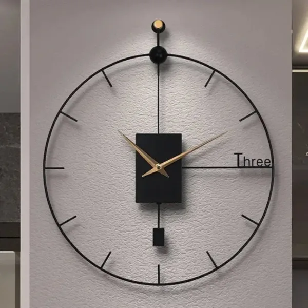 Horloge Murale Design Noire