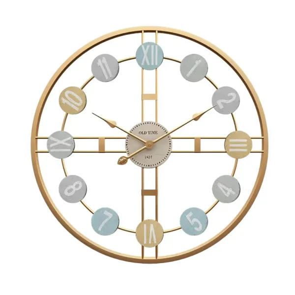 Wandklok 3d, in goud, zwart of wit