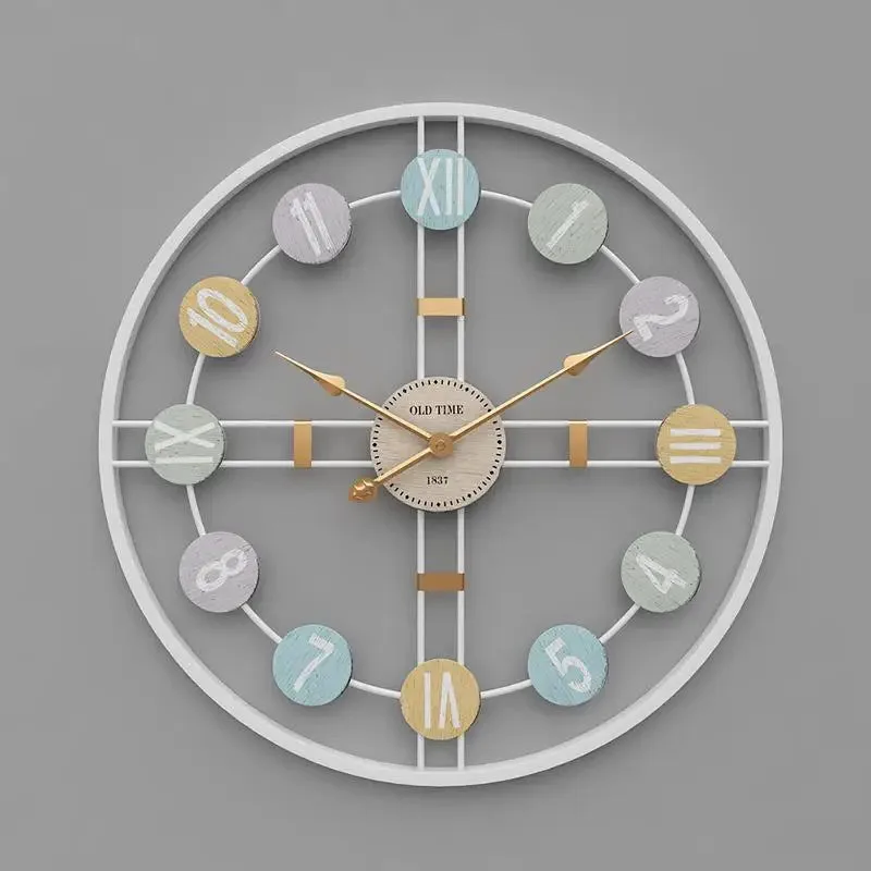 Wandklok 3d, in goud, zwart of wit