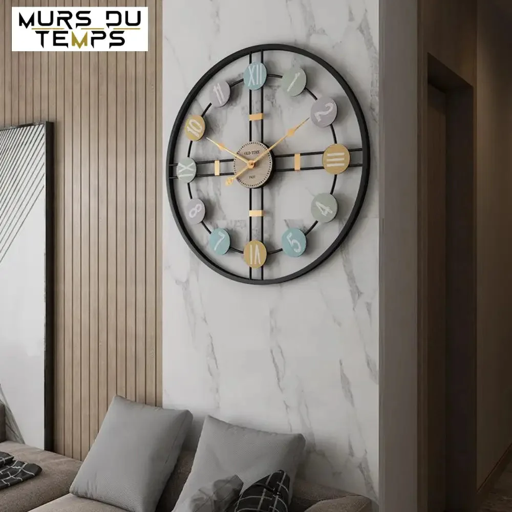 Wandklok 3d, in goud, zwart of wit