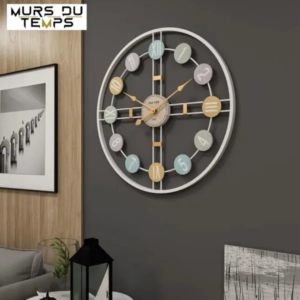 Wandklok 3d, in goud, zwart of wit