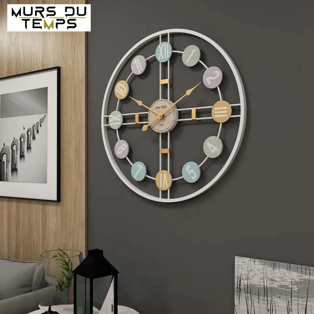 Wandklok 3d, in goud, zwart of wit