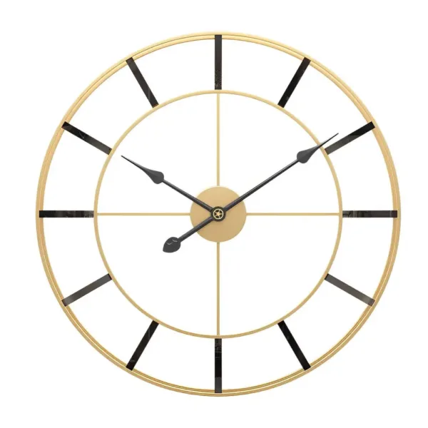 Horloge Murale Dorée Design Minimaliste