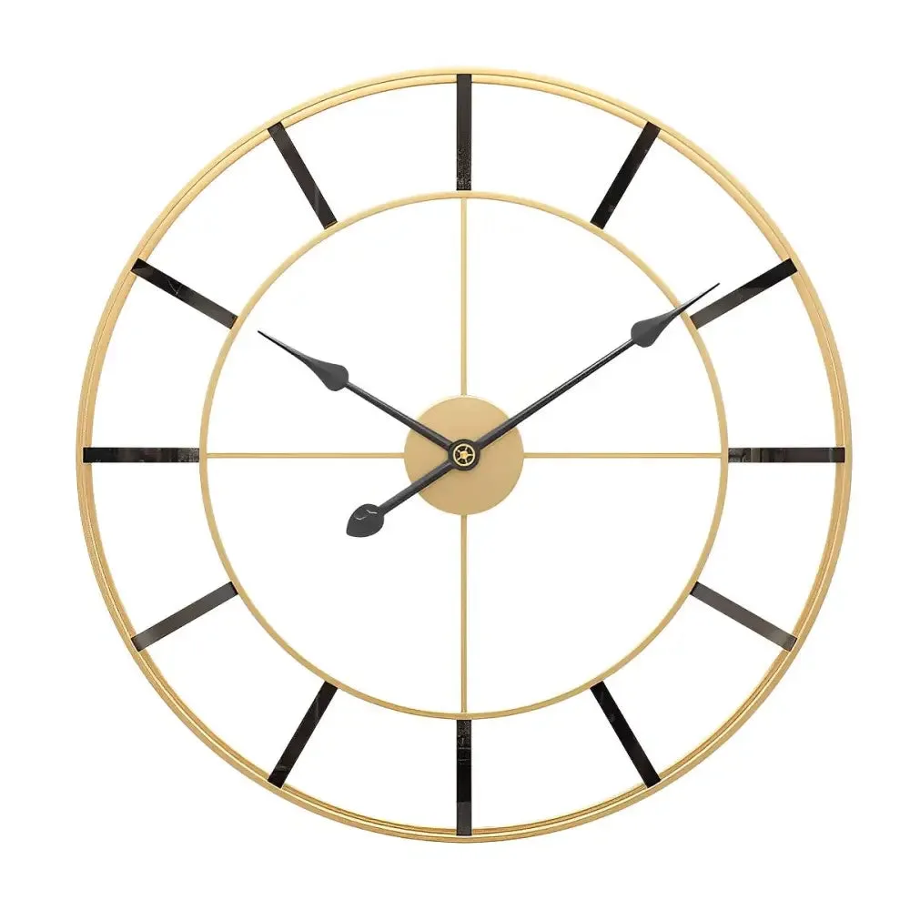 Horloge Murale Dorée Design Minimaliste