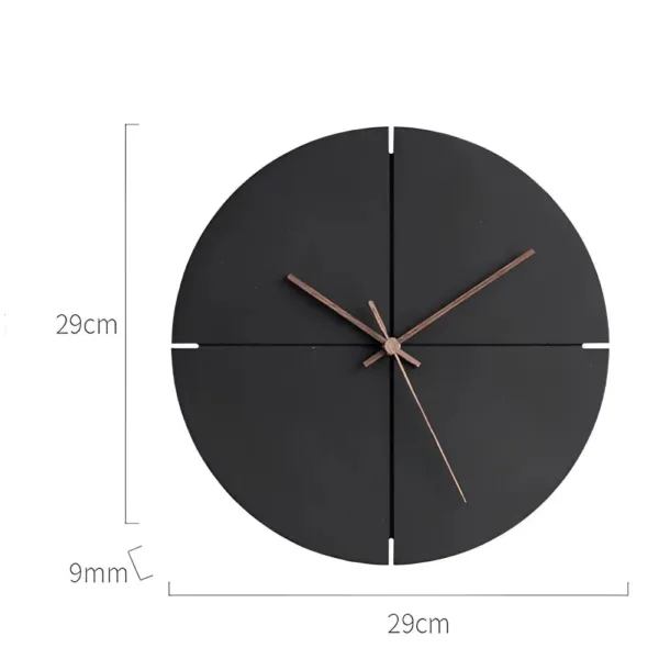 Houten wandklok zwart, Scandinavische stijl