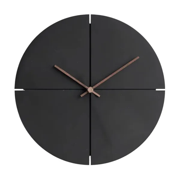 Houten wandklok zwart, Scandinavische stijl