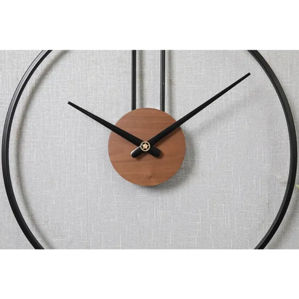 Pendule wandklok, metalen klok in zwart, goud of zilver