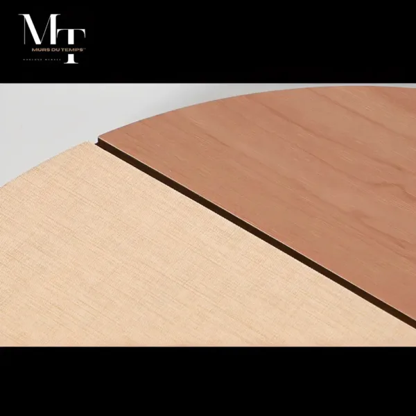 Licht houten wandklok, met LED verlichting