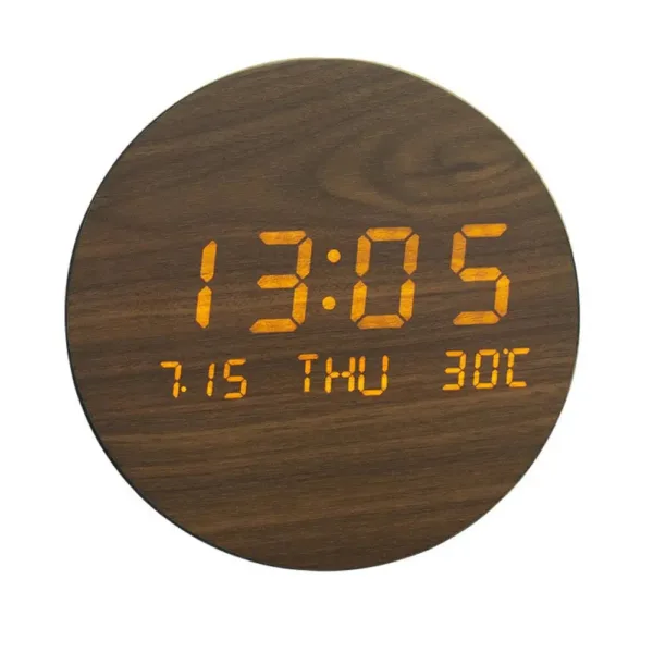 Grote houten wandklok, zwart of bruin