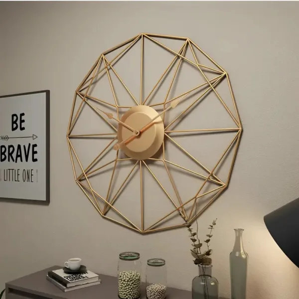 Grote design wandklok, goud of zwart, opvallend formaat