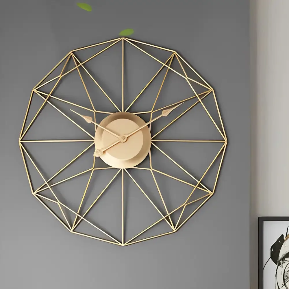 Grote design wandklok, goud of zwart, opvallend formaat