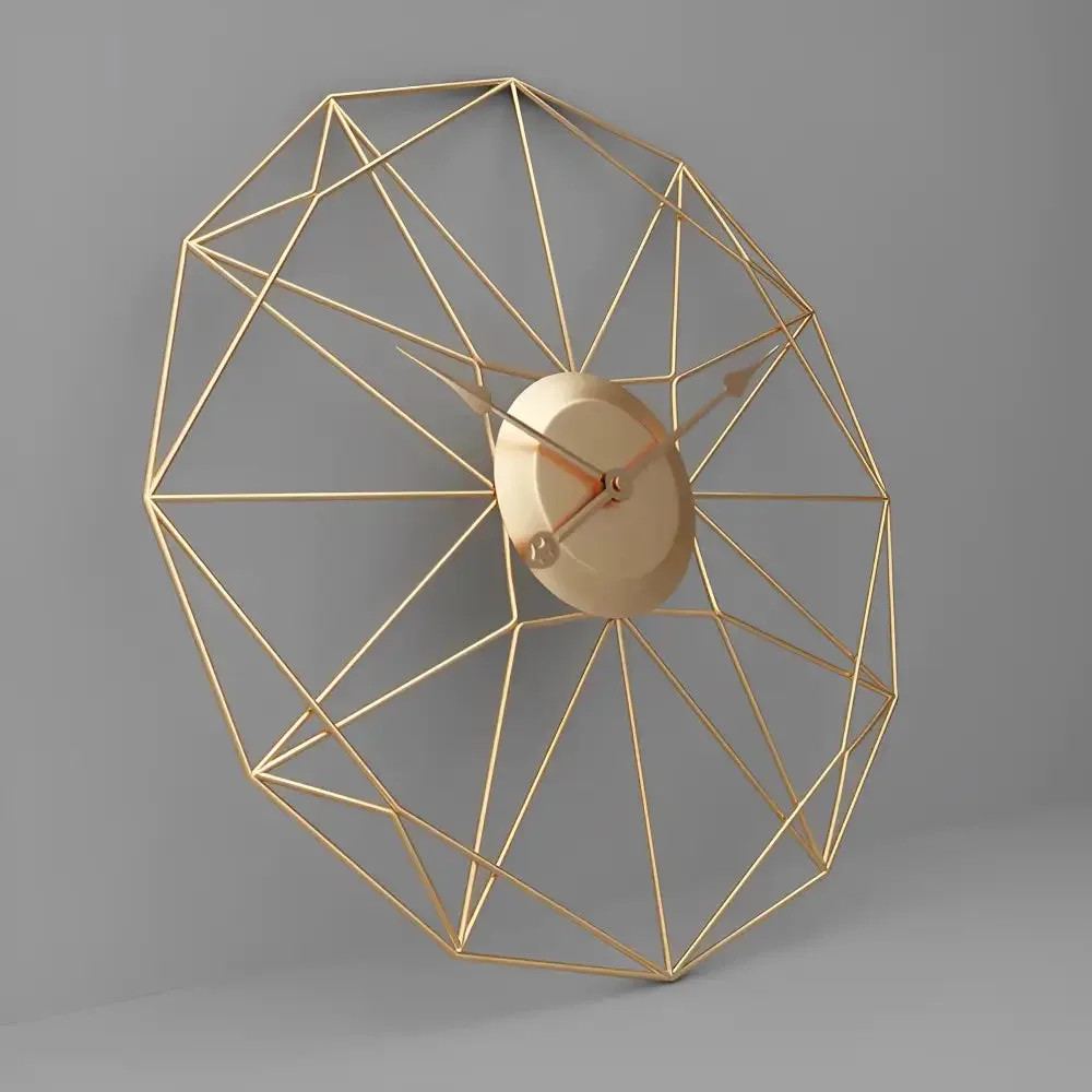 Grote design wandklok, goud of zwart, opvallend formaat