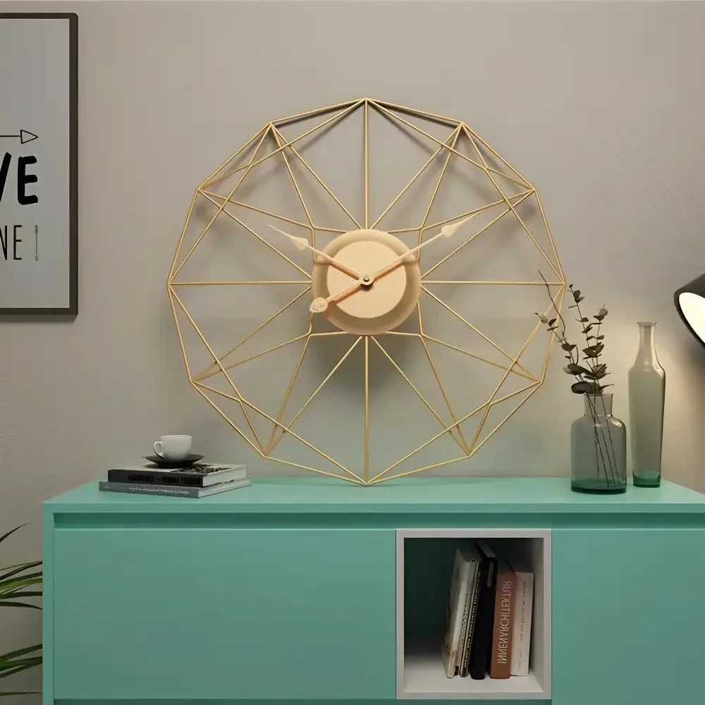 Grote design wandklok, goud of zwart, opvallend formaat