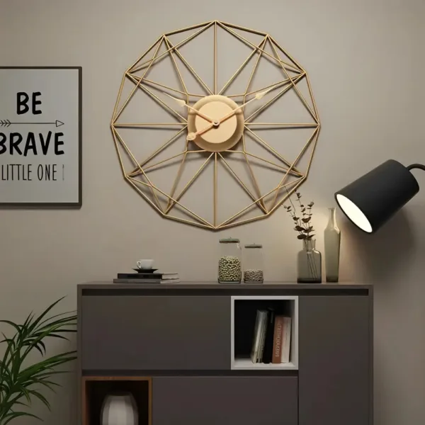 Grote design wandklok, goud of zwart, opvallend formaat