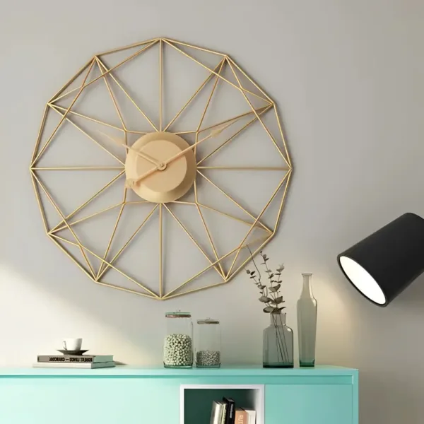Grote design wandklok, goud of zwart, opvallend formaat