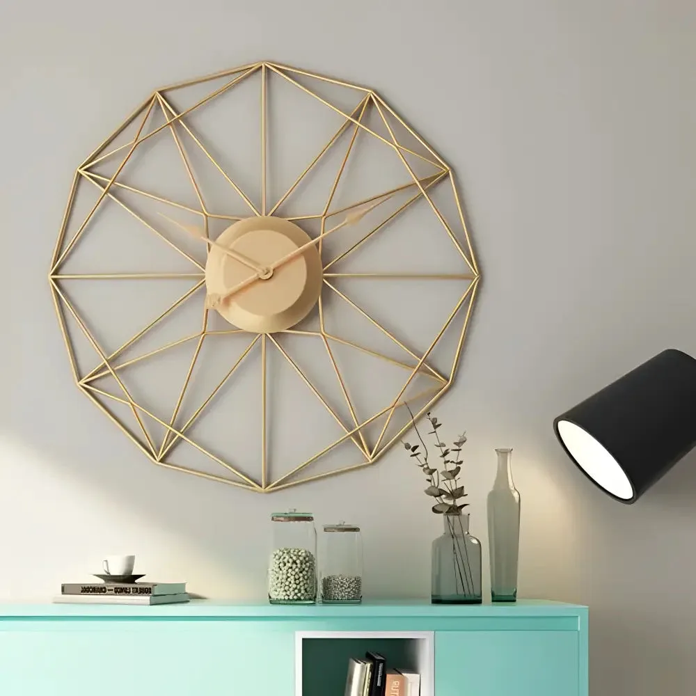 Grote design wandklok, goud of zwart, opvallend formaat