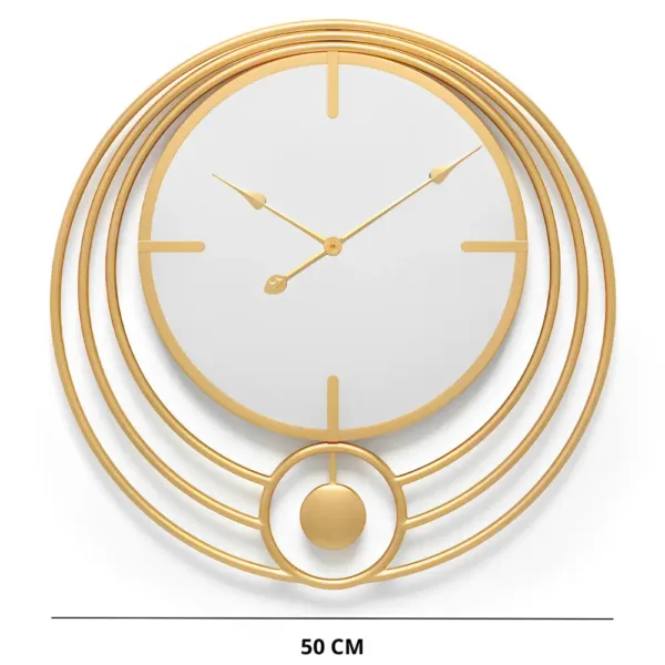 Wandklok spiegels, zwart en goud