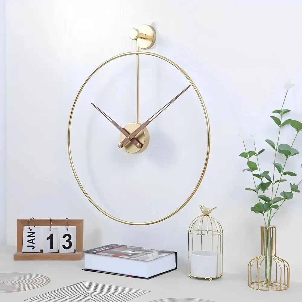 Wandklok groot design, zwart of goud