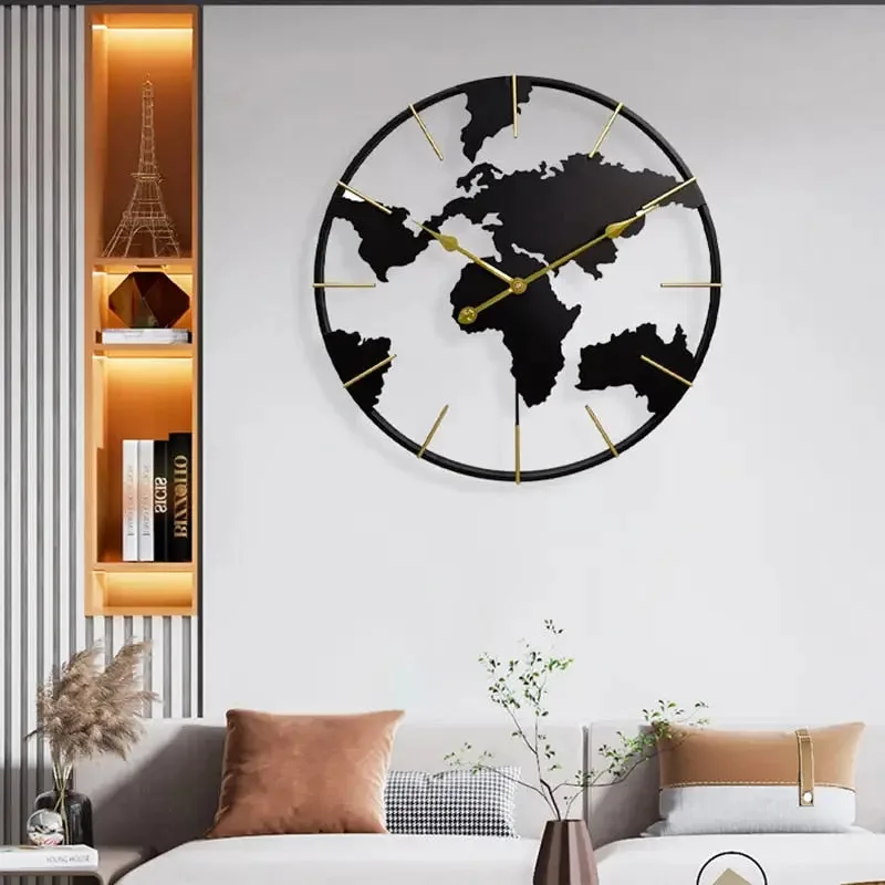 Horloge murale Carte du monde