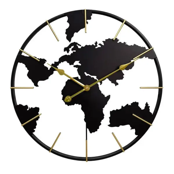 Horloge murale Carte du monde
