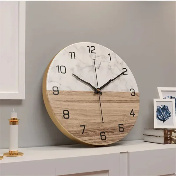 Wandklok marmer 60 cm, in diverse kleuren