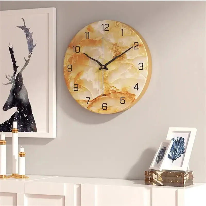 Wandklok marmer 60 cm, in diverse kleuren
