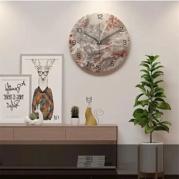 Wandklok marmer 60 cm, in diverse kleuren
