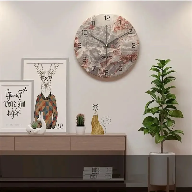 Wandklok marmer 60 cm, in diverse kleuren