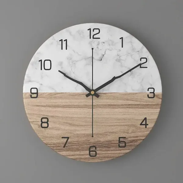 Wandklok marmer 60 cm, in diverse kleuren